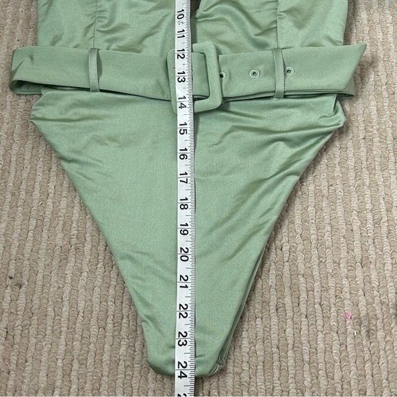 BuffBunny Mojito Green Luxleisure One Piece Belted Swimsuit - Picture 15 of 15